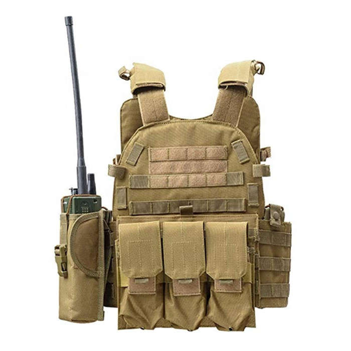 Basic Medium MOLLE Plate Carrier/Vest Only - Various Black