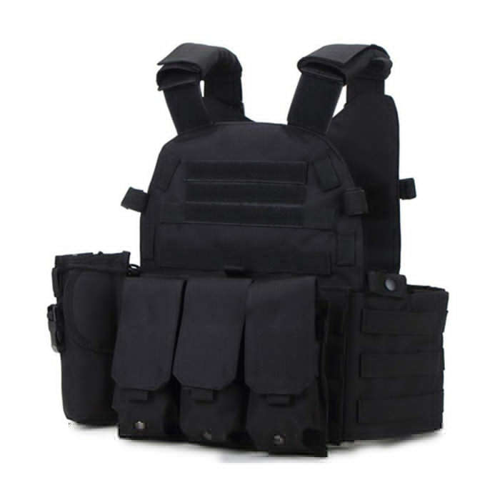 Basic Medium MOLLE Plate Carrier/Vest Only - Various Black