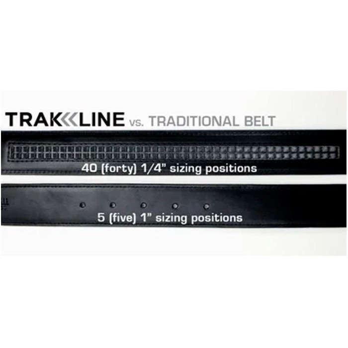 Kore Classic Reinforced Leather Ratcheting Gun Belt with X1 Buckle - Black  - 24" - 44"