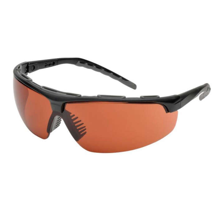 Elvex Denali Ballstic Glasses Black Frame w/Grey Soft Accents - 4 Lens Set