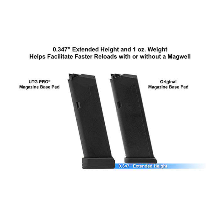 UTG PRO +0 Base Pad, Glock Small Frame, Matte Black Aluminium