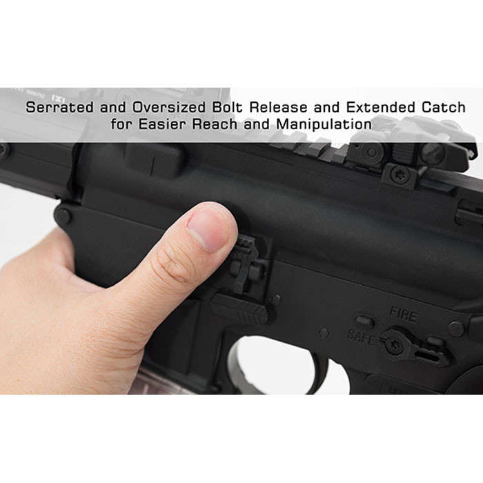 UTG AR15 Oversized Bolt Catch, Matte Black, Steel