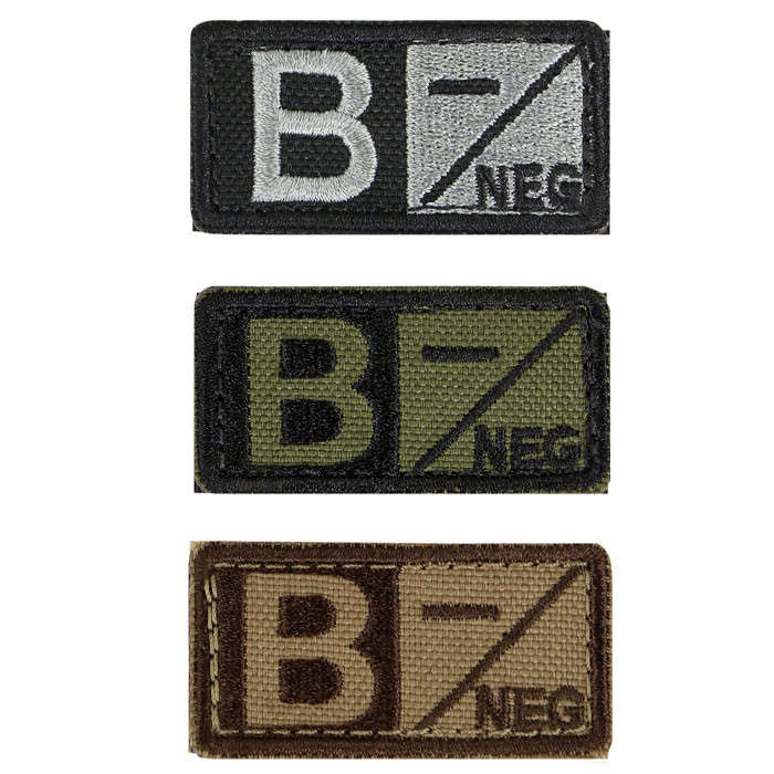 Condor Blood Type Velcro Patch Tan B Neg