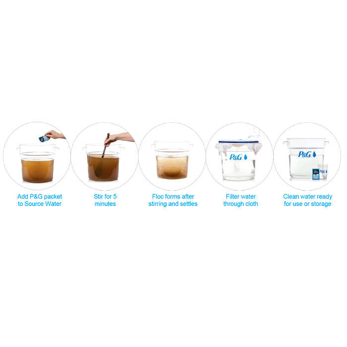 P&G Water Purification Sachets - 4g Treats 10l  - Single