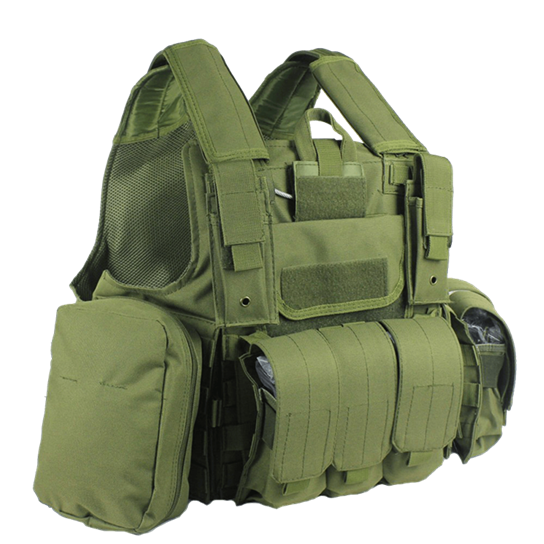 Shield MOLLE Vest Plate Carrier Only + Pouches - Various Black