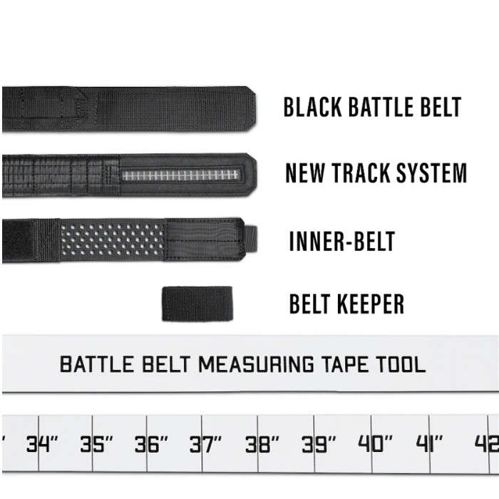 Kore Micro Adjustable Battle Belt - Black - 24" to 48"