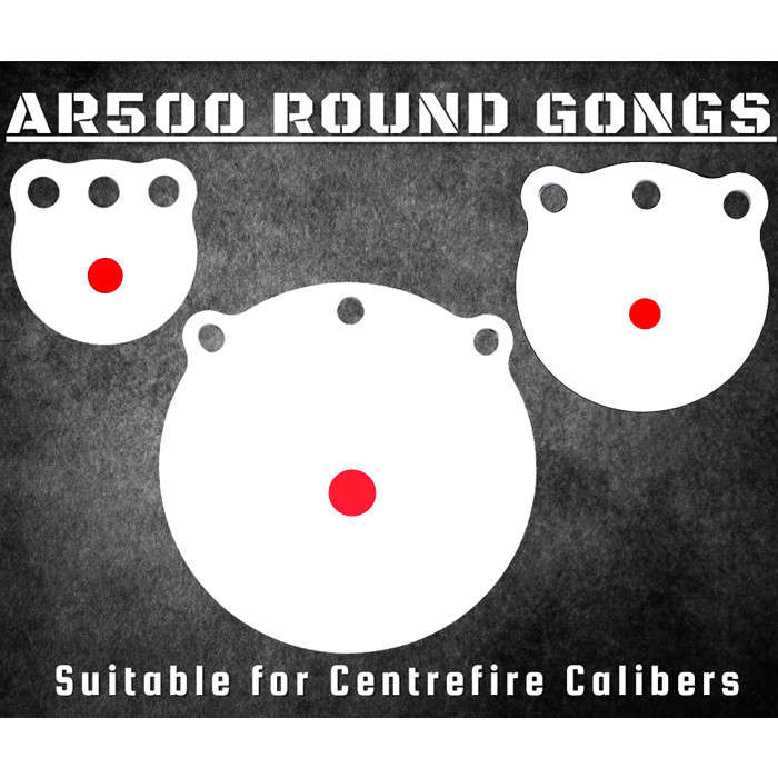 AR500 Steel Gong Target - Round - Various 100mm x 10mm