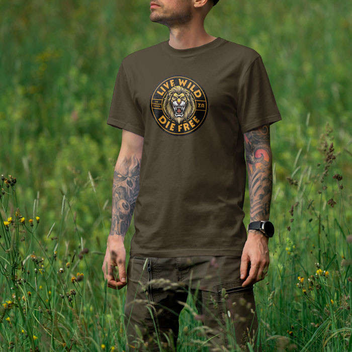 TON "Live Wild Die Free" Unisex Premium T-Shirt - OD 4XL
