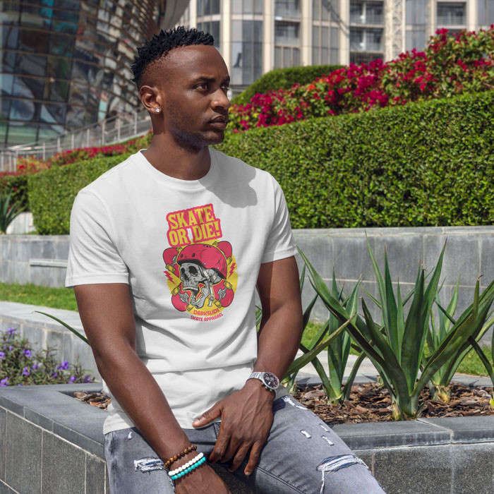 TON "Skate or Die" Unisex Premium T-Shirt - White 4XL