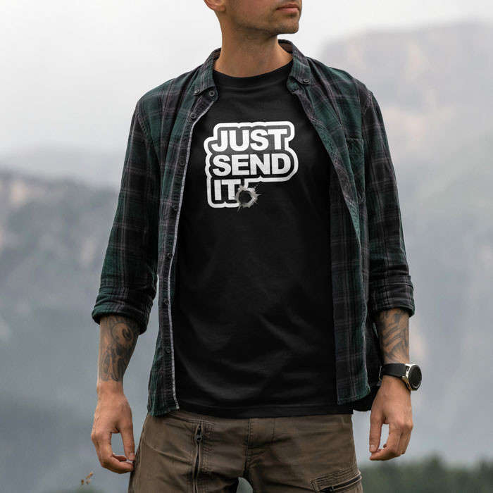 TON "Just Send It" Unisex Premium T-Shirt - Black 4XL