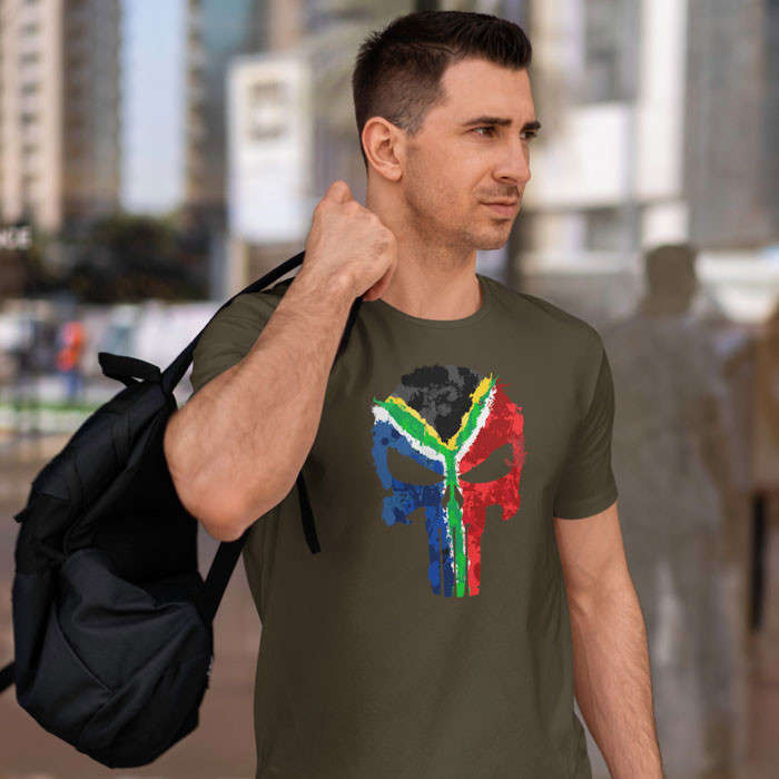 TON "SA Flag Punisher" Unisex Premium T-Shirt - OD 2XL