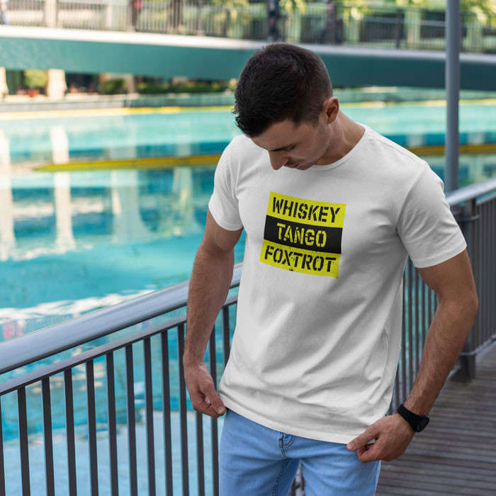 TON "Whiskey Tango Foxtrot" Unisex Premium T-Shirt - White 4XL