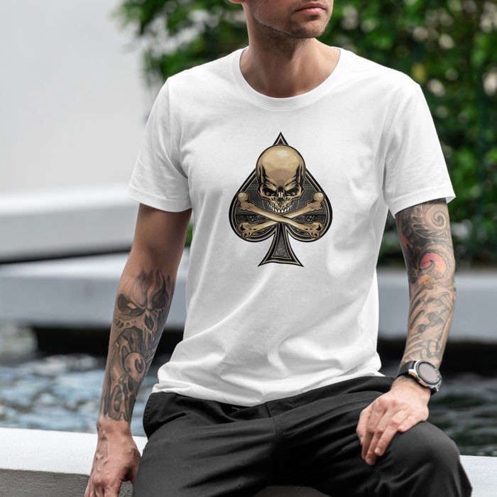 TON "Death Spade" Unisex Premium T-Shirt - White 4XL