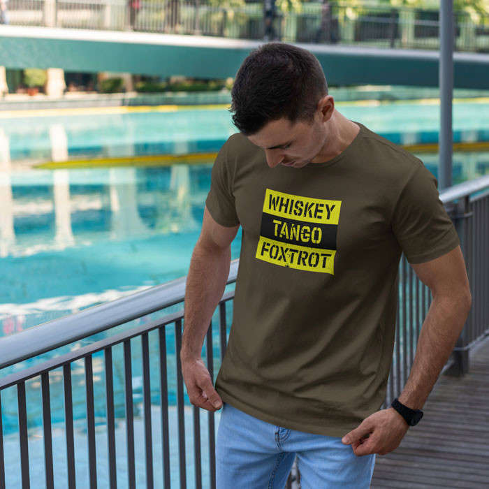 TON "Whiskey Tango Foxtrot" Unisex Premium T-Shirt - OD L