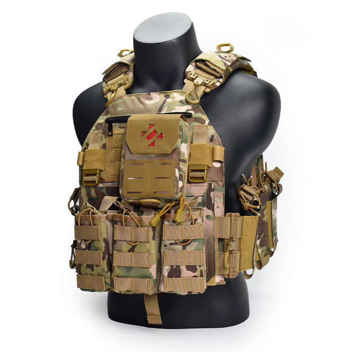 TacSpec Agile LCS QR Plate Carrier Vest w/ Pouches - Various Black