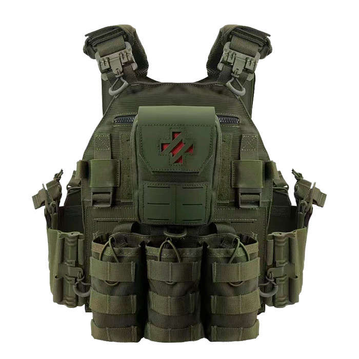 TacSpec Agile LCS QR Plate Carrier Vest w/ Pouches - Various Black