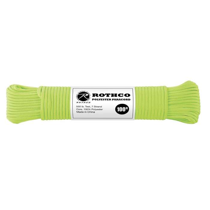 100ft 550 Polyester Paracord - Various Black 100'