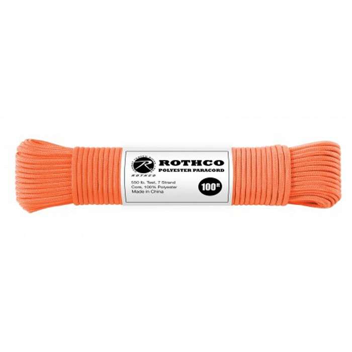 100ft 550 Polyester Paracord - Various Black 100'