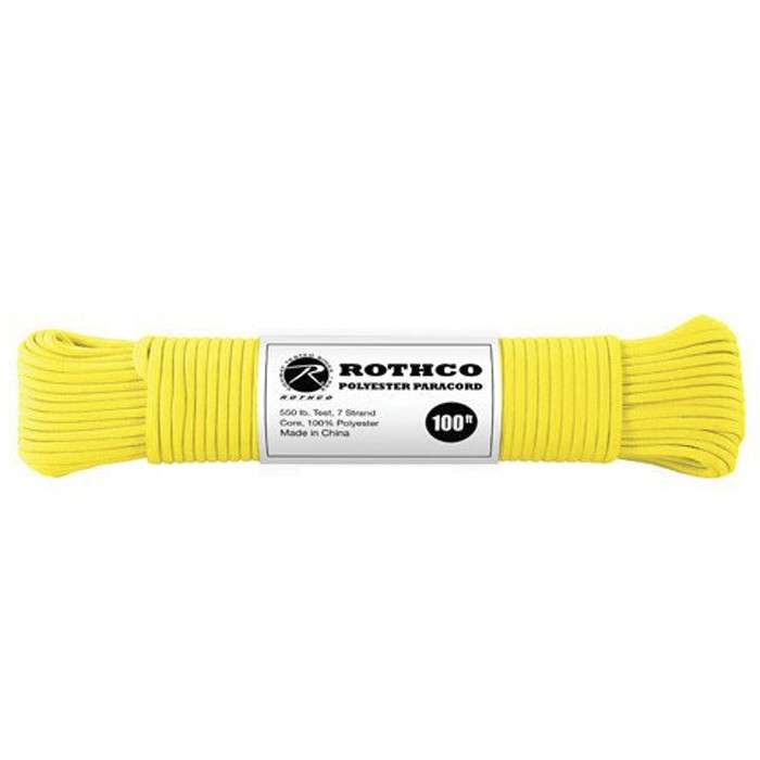 100ft 550 Polyester Paracord - Various Black 100'