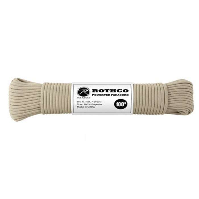 100ft 550 Polyester Paracord - Various Black 100'