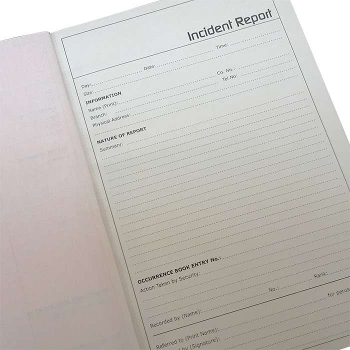 Security Incident Report Book