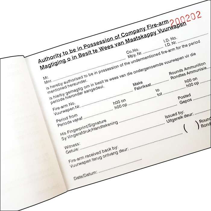 Firearm Permit Book