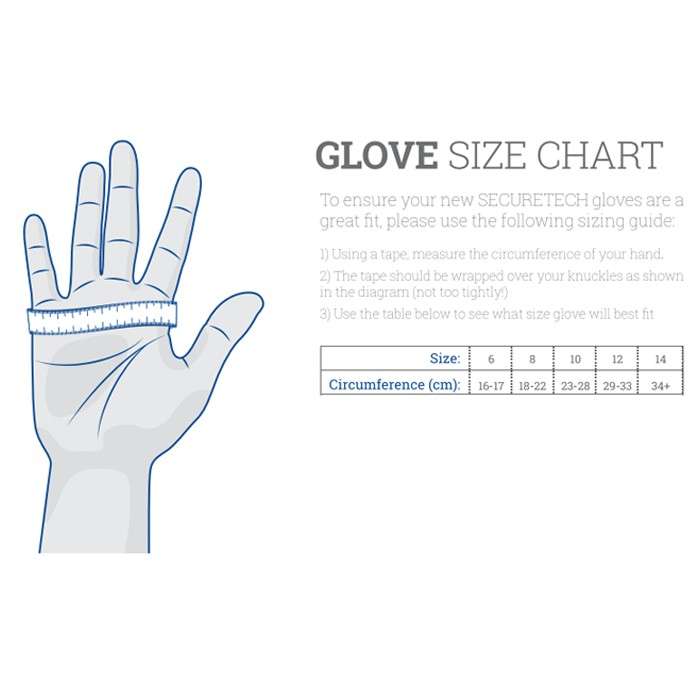 Securetech Cow Hide Leather Recovery Gloves - Various Size 14