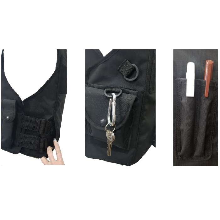 Reaction Officer Multi-Pouch Bulletproof Vest - No Inserts - Various Black