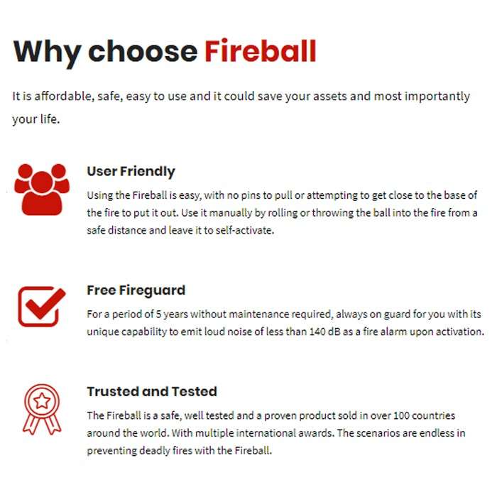 Fireball SA Fire Extinguishing Ball