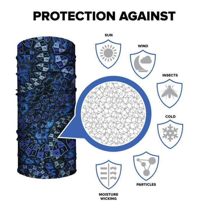 Multi-Use Tubular Bandana/Gator Face Shield - Dive Flag