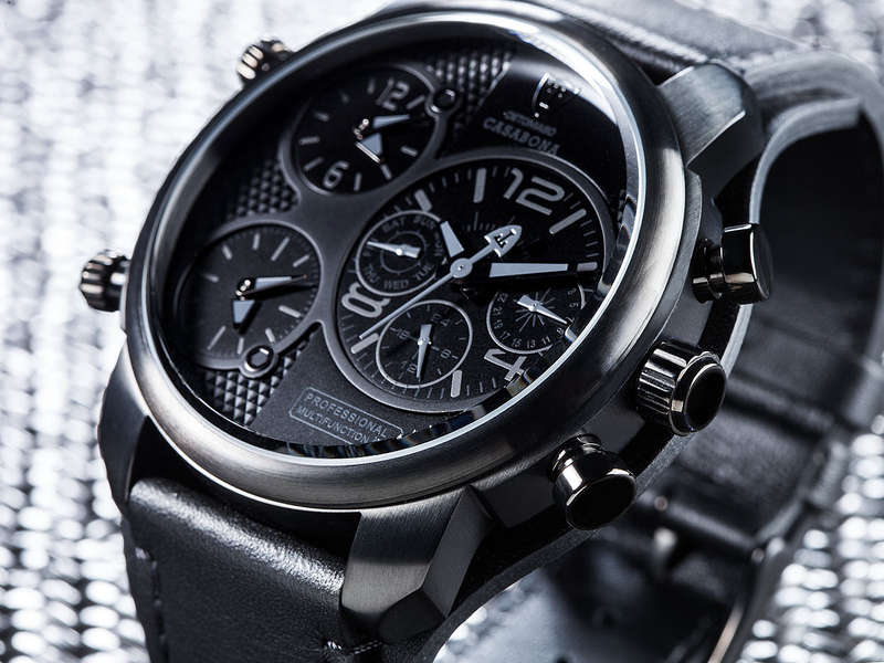 *LUXURY MOTORSPORTS* DETOMASO MEN'S CASABONA 57MM HUGE SWISS CHRONOGRAPH WATCH *NEW!