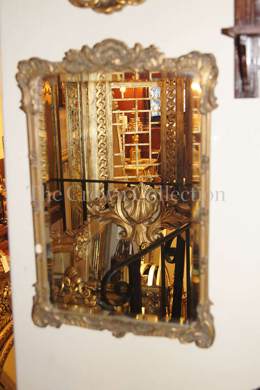 Vintage Gilt Bevelled Mirror 340 x 760