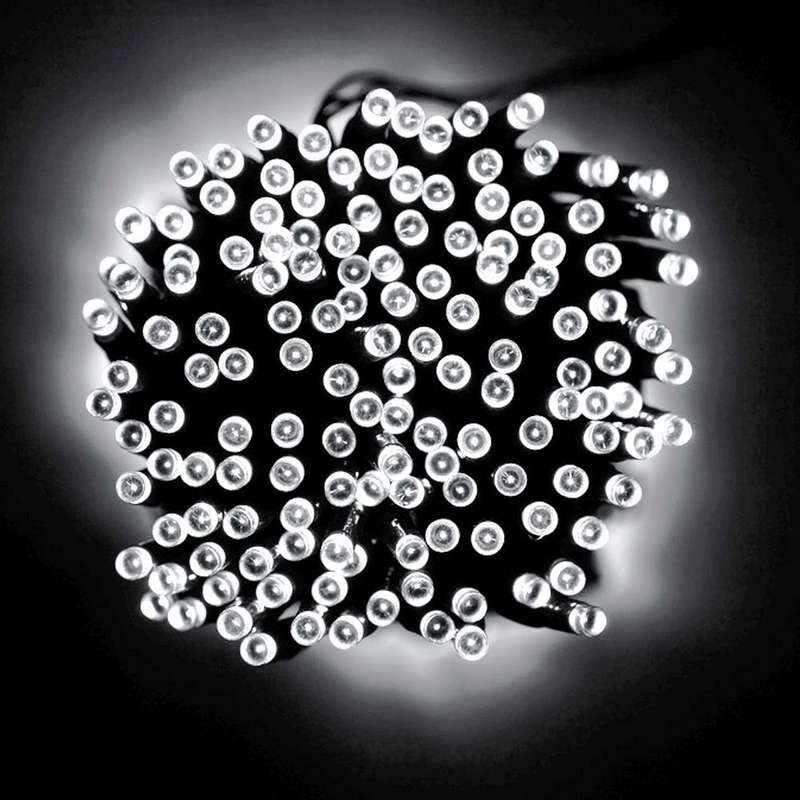 Pretty White Solar LEDx100 Fairy lights. Auto on at night.