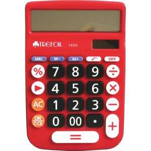 12 DIGIT DESKTOP CALCULATOR RED 1650