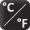 Displays temperature in Â° Celsius and Â°Fahrenheit