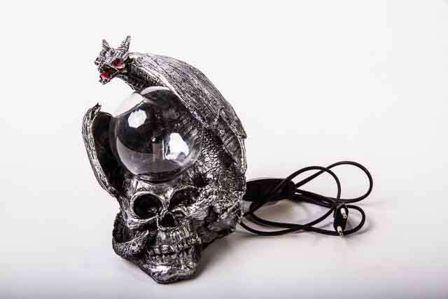 Skull and Dragon Plasma Lamp