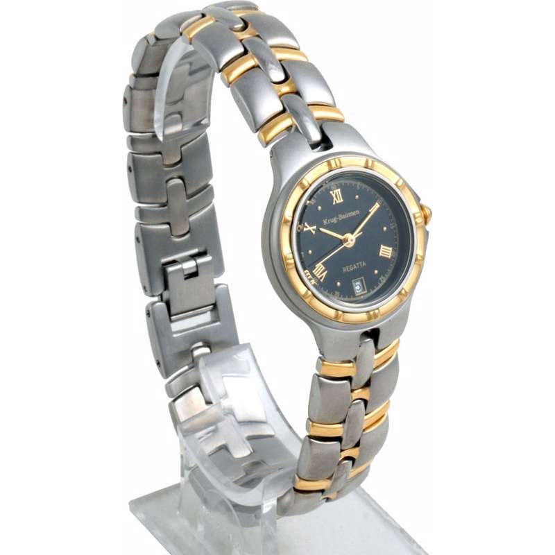 KRUG BAUMEN Ladies Regatta Black Peal Dial Watch w. box, papers, 5yr warranty