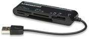 Manhattan Multi-Card Reader/Writer - Hi-Speed USB, Slim, 80-in-1 , Retail Box, Limited Lifetime Warr