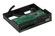 Manhattan Multi-Card Reader/Writer-Hi-Speed USB 2.0, 3.5" Bay Mount, 60-in-1-Internal-Converts an un