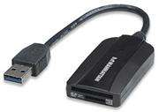Manhattan USB 3.0 Multi-Card Reader & Writer-Super-Speed USB, External Card Reader & Writer, 24-in-1