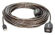 Manhattan Hi-Speed USB Active Extension Cable- Daisy-Chainable, A Male / A Female, 20 m, Retail Box,