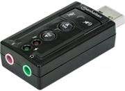 Manhattan Hi-Speed USB 3D 7.1 Sound Adapter - Compact High-Speed USB 2.0 External Sound Card with 3.