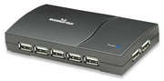 Manhattan 13 Port USB HUB with power adapter, Retail Box, Limited Lifetime Warranty