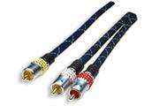Manhattan RCA CABLE -Dual Cinch RCA to Single Cinch RCA, Blue, 3m(10 ft), Retail Box, Limited Lifeti