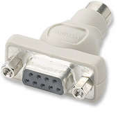 Manhattan PS/2 Mouse Adapter Mini MDIN6F / DB9F , Retail Box, Limited Lifetime Warranty