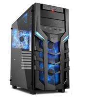 Sharkoon DG7000-G ATX Gaming Case with Extra-large Tempered Glass Side Panel - 2x 5.25 inch Drive Ba