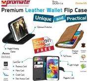 Promate Zimba S5 Bookcover case Colour:Brown , Retail Box , 1 Year Warranty