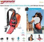 Promate Slinger Quick Access SLR Camera Sling Bag with Multiple Storage options , Retail Box, 1 Year