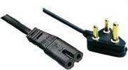 UniQue Standard Figure 8 Power Cable,1.8m-Standard power cable with 3-prong plug on one end and figu