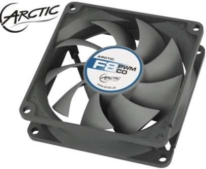 Arctic F8 PWM CO case fan with DBL Ball Bearing